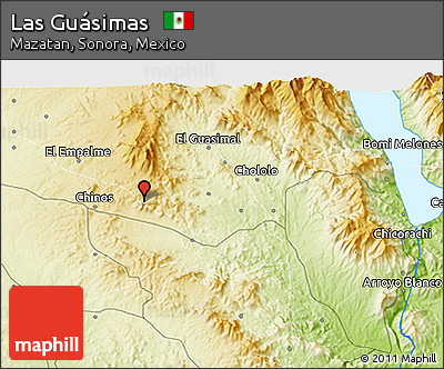 Physical 3D Map of Las Guásimas