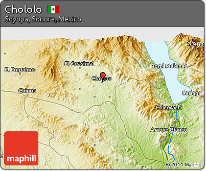 Physical 3D Map of Chololo