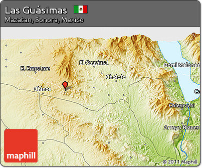 Physical 3D Map of Las Guásimas