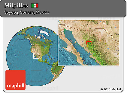 Satellite Location Map of Milpillas