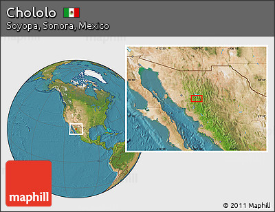 Satellite Location Map of Chololo
