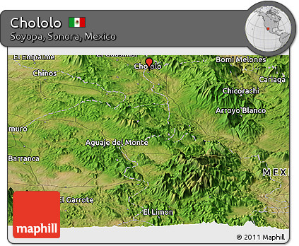 Satellite Panoramic Map of Chololo
