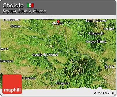 Satellite Panoramic Map of Chololo