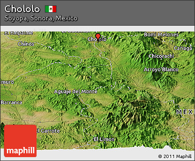 Satellite Panoramic Map of Chololo