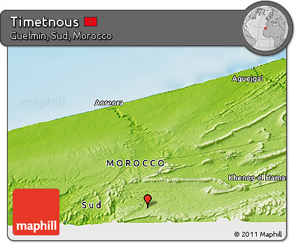 Physical Panoramic Map of Timetnous