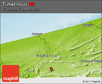 Physical Panoramic Map of Timetnous