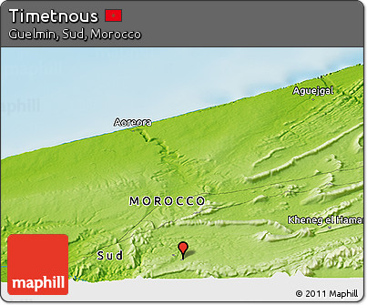 Physical Panoramic Map of Timetnous