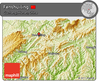 Physical 3D Map of Fenshuiling