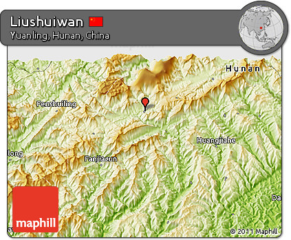 Physical 3D Map of Liushuiwan