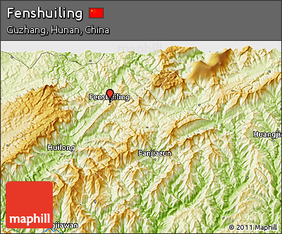 Physical 3D Map of Fenshuiling