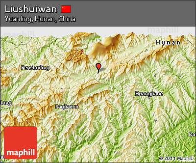 Physical 3D Map of Liushuiwan