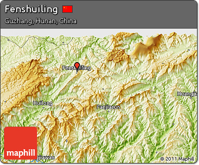 Physical 3D Map of Fenshuiling