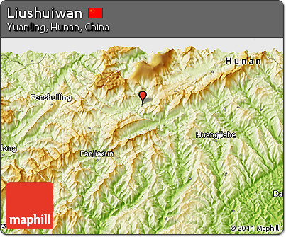 Physical 3D Map of Liushuiwan