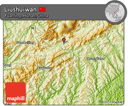 Physical Map of Liushuiwan