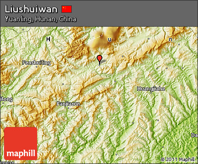 Physical Map of Liushuiwan
