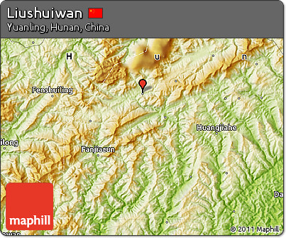 Physical Map of Liushuiwan