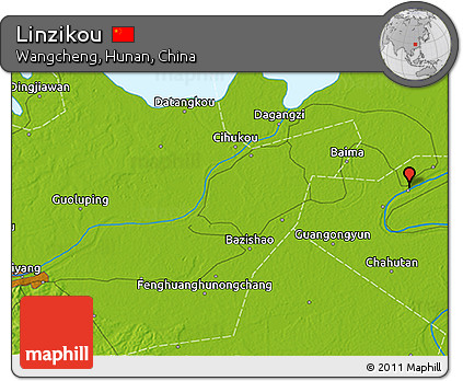 Physical 3D Map of Linzikou