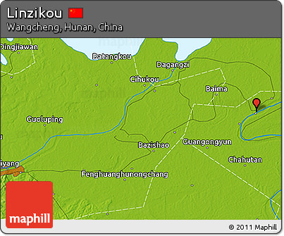 Physical 3D Map of Linzikou