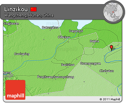 Political 3D Map of Linzikou