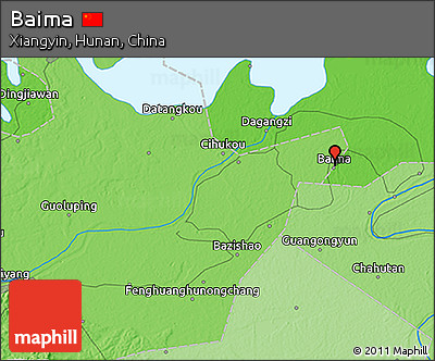 Political 3D Map of Baima