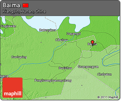 Political 3D Map of Baima