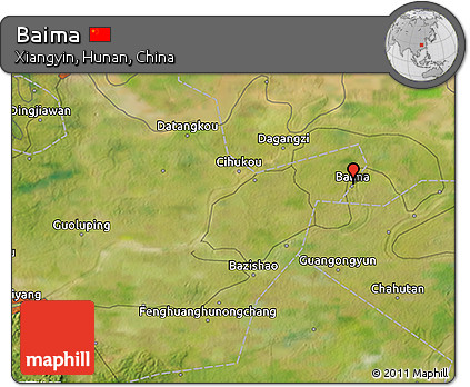Satellite 3D Map of Baima