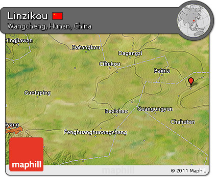 Satellite 3D Map of Linzikou