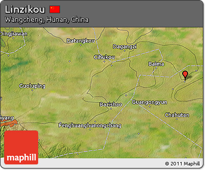 Satellite 3D Map of Linzikou