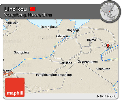 Shaded Relief 3D Map of Linzikou