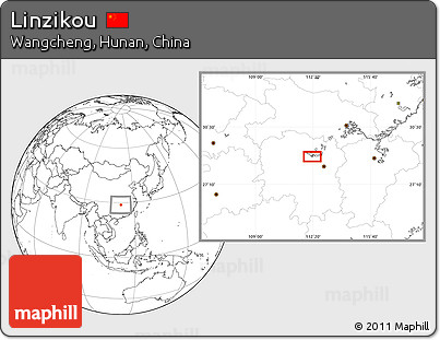Blank Location Map of Linzikou