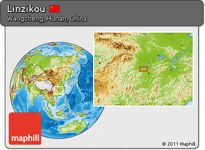Physical Location Map of Linzikou