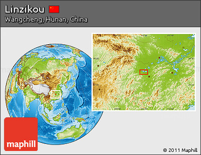 Physical Location Map of Linzikou