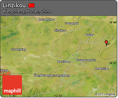 Satellite Map of Linzikou