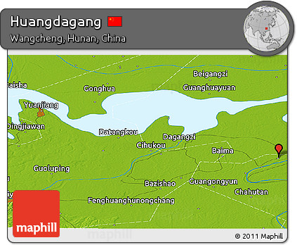 Physical Panoramic Map of Huangdagang