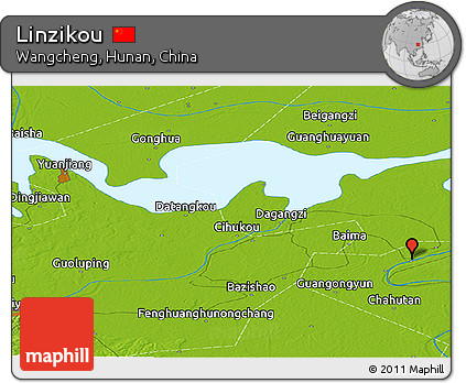 Physical Panoramic Map of Linzikou