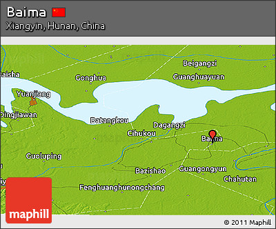 Physical Panoramic Map of Baima