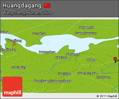 Physical Panoramic Map of Huangdagang