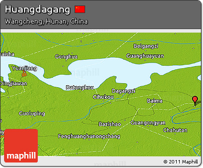 Physical Panoramic Map of Huangdagang