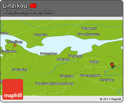 Physical Panoramic Map of Linzikou