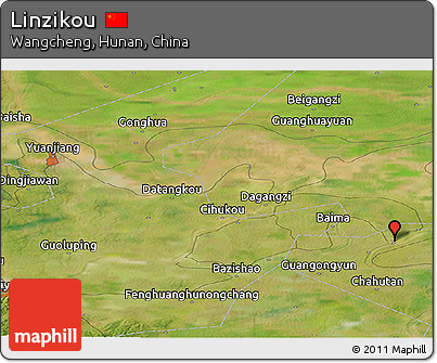 Satellite Panoramic Map of Linzikou