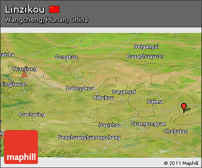 Satellite Panoramic Map of Linzikou