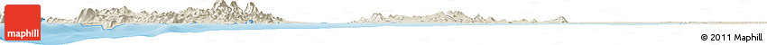 Shaded Relief Horizon Map of the Area around 28° 47' 8" N, 112° 7' 30" W