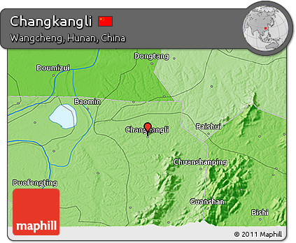 Political 3D Map of Changkangli