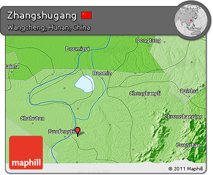 Political 3D Map of Zhangshugang