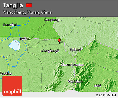 Political 3D Map of Tangjia
