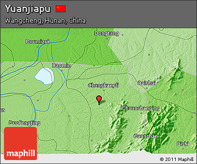 Political 3D Map of Yuanjiapu