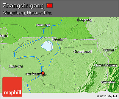 Political 3D Map of Zhangshugang