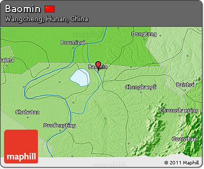Political 3D Map of Baomin