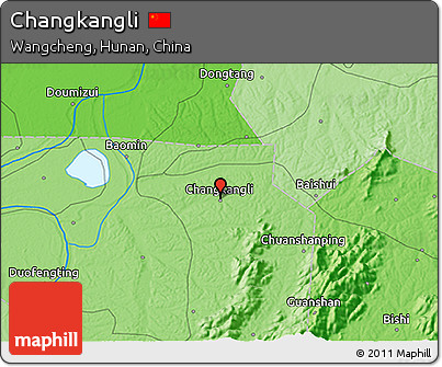 Political 3D Map of Changkangli