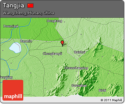 Political 3D Map of Tangjia